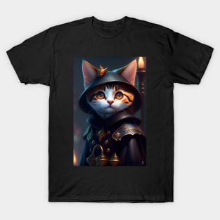 Witch Cat - Modern Digital Art T-Shirt